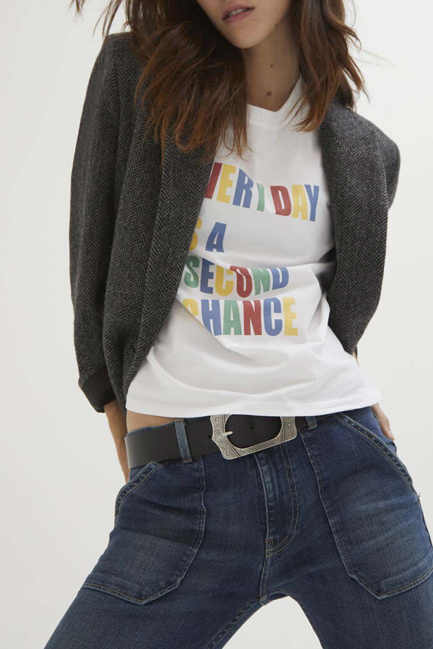 ba&sh t-shirt femme BAARITY BLANC