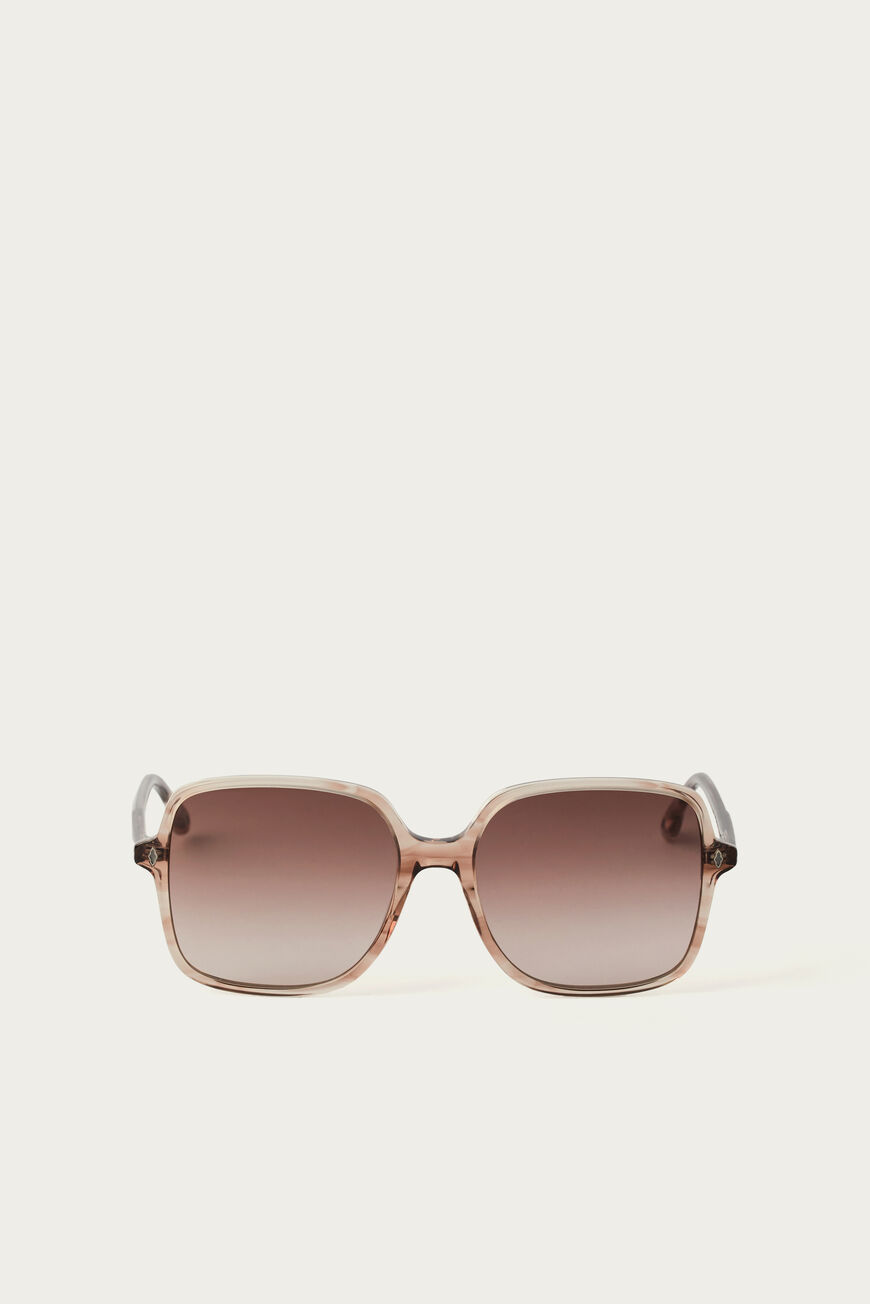 ba&sh lunettes de soleil carrées oversize LANA MARRON